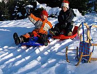 Hofeigene Rodelbahn am Urlaubsbauernhof in Tirol